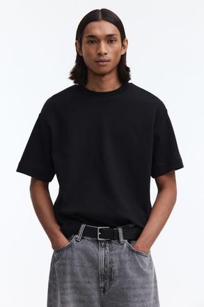 H&M Loose Fit Interlock T-shirt in Black at Nordstrom, Size Xx-Large