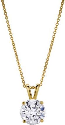 LuvMyJewelry Lucent 14K Gold Round Lab Grown Diamond Pendant - 2 Ct in 14K Yellow Gold at Nordstrom
