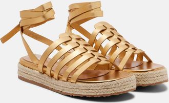 Gianvito Rossi Leather espadrille sandals
