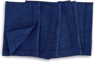 Solino Home Linen Dinner Napkins Set of 4, 20 x 20 Inch for Dining Table, Holiday and Everyday Table Decor - Milan in Royal Blue at Nordstrom, Size