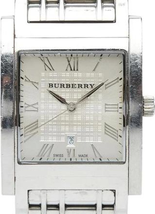Burberry Pre-owned Watches, male, Gray, Size: ONE SIZE Pre-owned Stainless Steel Watch Bu1550