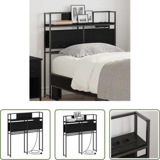 vidaXL Archiviazione - Testata contenitore Rovere nero 100 cm Legno multistrato