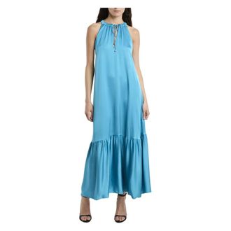 Kaos Flared Maxi Dress - female - KAOS - Maxi Dresses - Blue - M - Dresses