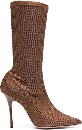 Gedebe Crystal embellishment heel boots