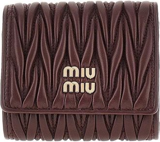 Miu Miu Matelass&eacute; nappa leather twi-fold wallet Woman One Size