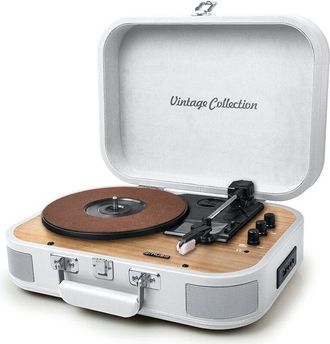 Muse Giradischi stereo in vinile a 3 velocit&agrave; 33/45/78t con bluetooth - MT201WW