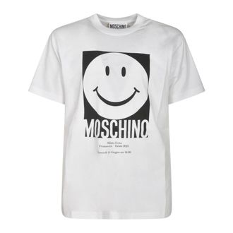 Moschino T-Shirts, male, White, Size: XL Stylish T-shirts and Polos