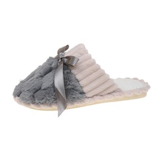 Generic Ladies Slippers Ladies Fashion Winter Warm Solid Color Headed Flat Bottom Footwear For Her And Him Home Indoor Anti Slip Plush Clogs Cozy Slippers For