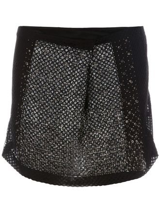 Sharon Wauchob mini skirt - women - Cotton/Nylon/Silk - 40 - Black
