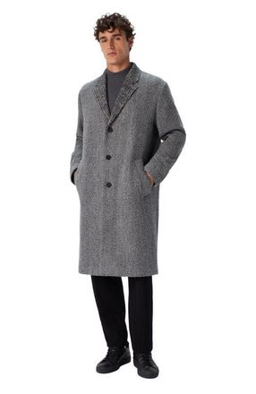 Missoni Wool Cloth Coat With Chevron Pattern in Grey at Nordstrom, Size 50 It