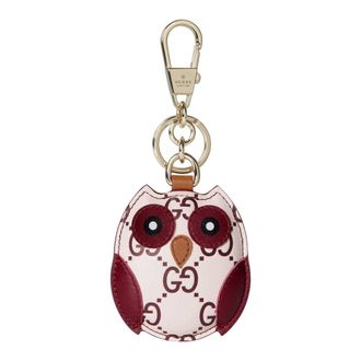 Gucci Accessoires, unisex, Veelkleurig, ONE Size, Leer, Uil Sleutelhanger
