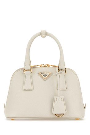 Prada White Logo Satchel