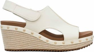 Corkys Footwear Women For Keeps Wedge Sandal In White