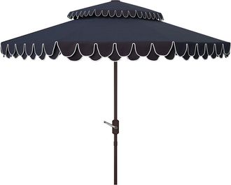 Safavieh Elegant Valance 9Ft Double Top Umbrella