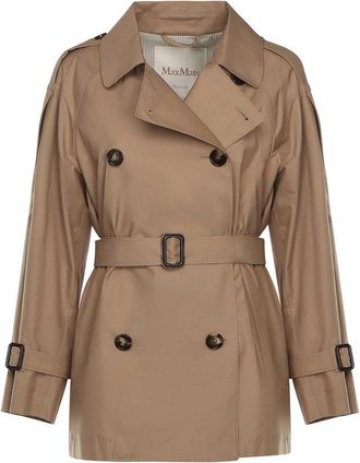 Max Mara Long Cotton Twill Trench Coat