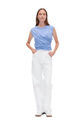 Baum Und Pferdgarten Jaliyah Wrap Top In Wedgewood Blue