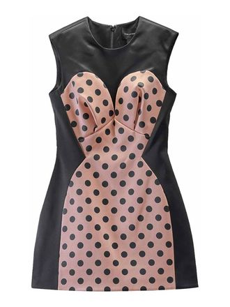 Marc Jacobs Seamed Up Dots Satin Dress
