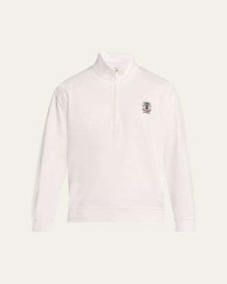 Brunello Cucinelli Mens Cotton-Blend Quarter-Zip Sweatshirt