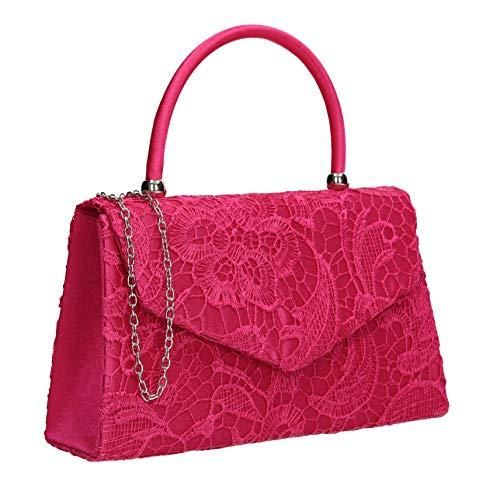 Pochette Femme Lucy SwankySwans - 22x14x7 Cm - Sangle Chaîne Amovible - Pour Soirée, Cocktail, Mariage - Cuir Végétalien