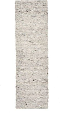 THEKO Alfombra tejida a mano de lana natural color arena 70x240