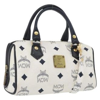 MCM Pre-owned Mini Bags, female, White, Size: ONE SIZE Pre-owned Mini Hand Bag