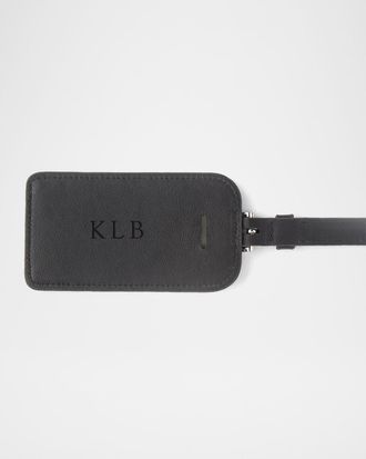 Royce Leather Monogrammed Leather Luggage Tag