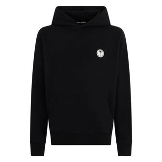 Palm Angels Hoodies & sweatvesten, Heren, Zwart, XL, Katoen, Katoenen Hoodie