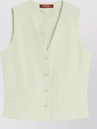Max Mara virgin wool v-neck vest