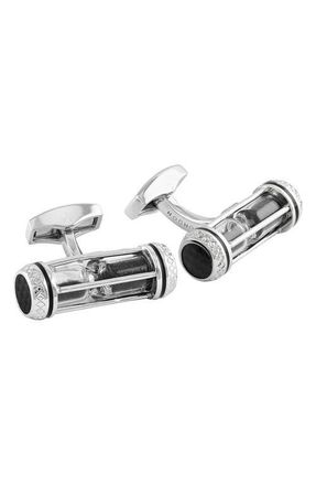Tateossian Sand Timer Cuff Links in Black at Nordstrom