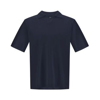 Herno Polo Shirts, male, Blue, Size: 2XL Short-sleeve Polo Shirt