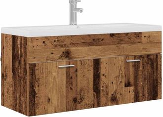 vidaXL Bathroom Cabinet Old Wood 100 x 38.5 x 46 cm Engineered Wood vidaXL