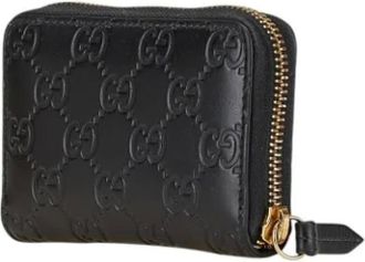 Gucci Pre-owned Wallets, female, Black, Size: ONE SIZE Pre-owned Leather Wallet