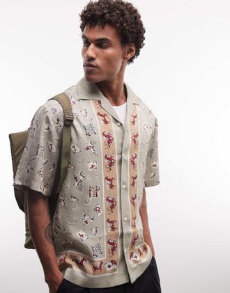 HUGO BOSS HUGO Red - Camicia verde chiaro a righe