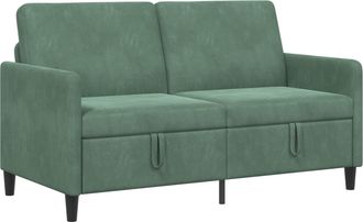 vidaXL Sof&aacute; Con Almacenamiento Verde Mar 152 X 78 X 87 Cm Poli&eacute;ster Vidaxl