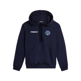 Freddy Felpa Unisex con Cappuccio e Maxi Logo FGI sul retro