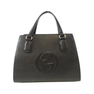 Gucci Pre-owned Handbags, female, Black, Size: ONE SIZE Pre-owned Soho Leather Handbag