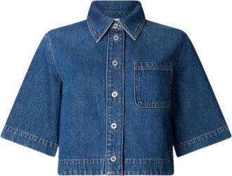 Liu Jo Boxy denim overhemd - Dames - Blouses & Shirts - Blauw - Maat: M Denim