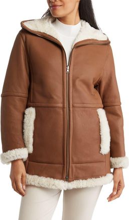 Vince Reversible Genuine Shearling Lined Jacket in Pearl/mojave at Nordstrom Rack, Size Xx-Small