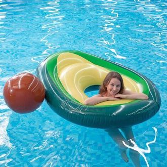 OEM Boya Inflable Gigante Con Forma De Aguacate, Colch&oacute;n Inflable Para Piscina, Colch&oacute;n Inflable Para Playa, Con V&aacute;lvulas Especiales De Liberaci&oacute;n R&aacute;pida