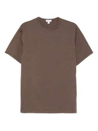 Sunspel cotton T-shirt - men - Cotton - M - Brown