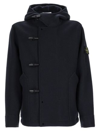Stone Island Structured Hooded Sports Jacket With Toggle Closures