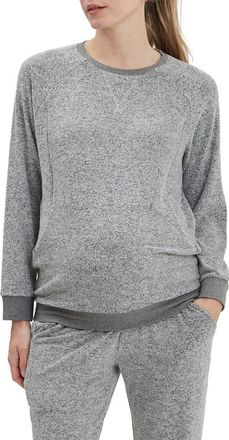 Nom Maternity Heart on My Sleeve Maternity/Nursing Sweatshirt in Grey at Nordstrom, Size Small