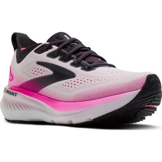 Brooks Glycerin GTS 23 Running Shoe in White/Phantom/Cyber Pink at Nordstrom, Size 10.5