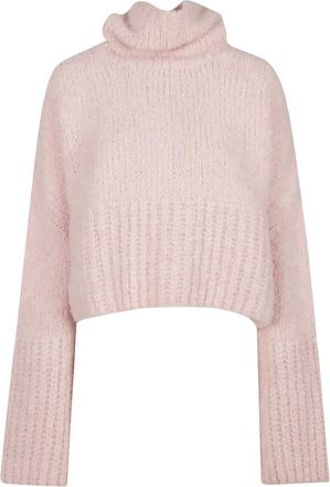 SA SU PHI Maglione Teddy a collo alto - Rosa