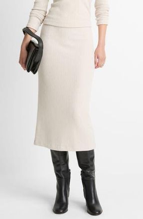 Vince Cozy Rib Skirt in Heather Cream Oat at Nordstrom Rack, Size Xx-Small