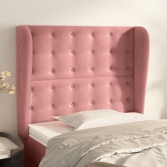 vidaXL Cabecero Con Orejas De Terciopelo Rosa 93x23x118/128 Cm Vidaxl