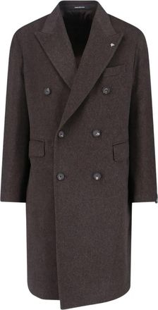 Tagliatore double-breasted wool coat - men - Virgin Wool - 48 - Brown