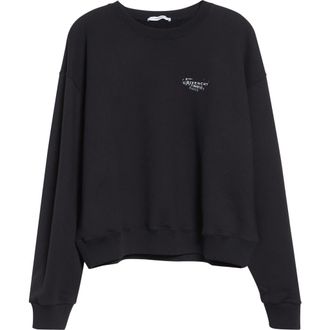 Givenchy Stamp Logo Graphic Sweatshirt in Black at Nordstrom, Size X-Large