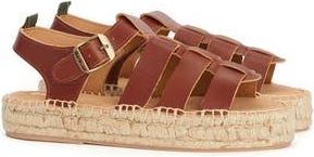 Barbour Paloma Espadrille Platform Fisherman Sandal in Tan at Nordstrom Rack, Size 6