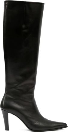 Maison Margiela leather knee-high boots - women - Calf Leather/Leather/Calf Leather - 36.5 - Black